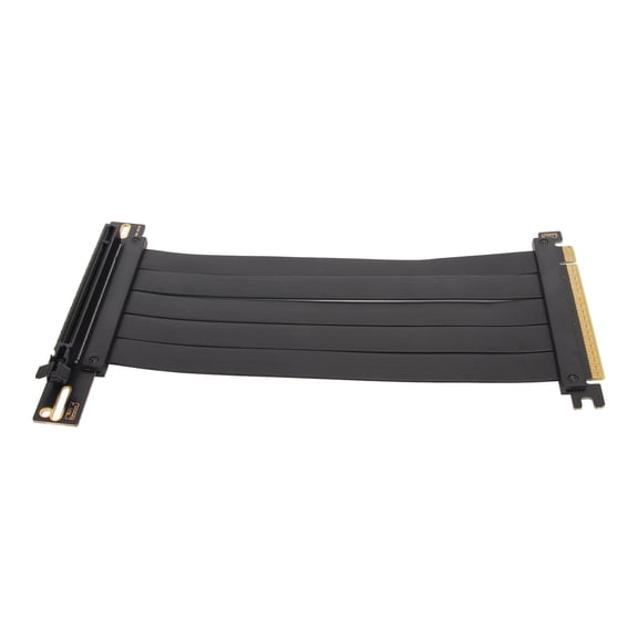 PCIE 4.0 X16 Riser Cable High Speed Flexible Extender Card Extension Port 90 Degree GPU Extension Cable for RTX 4090 Black 50cm / 19.7in