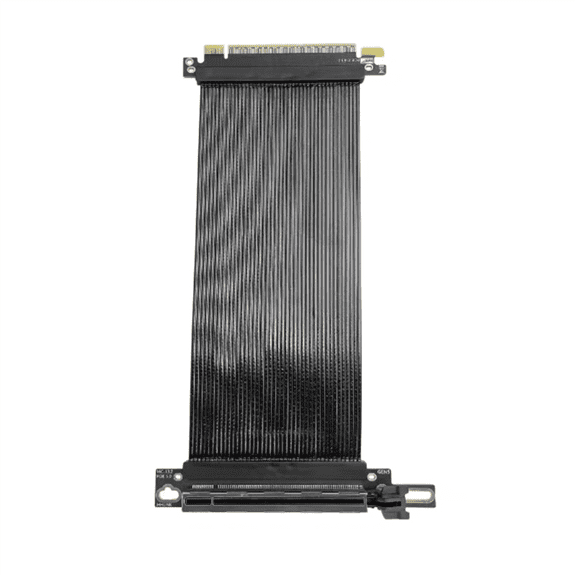 PCIE 5.0 X16 Riser Cable 90 Right Angle GPU Graphics Card Extension PCI-E 5.0 Gen5 64GB/S Cable 15cm,1 * PCIE 5.0 X16 Extension Cable,Black