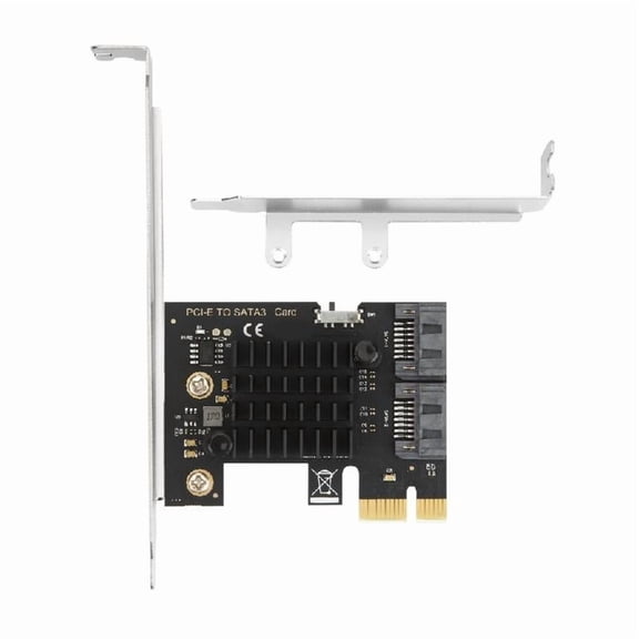 PCIE Adapter PCIE X1 to 2 Port SATA3.0 6Gbps Fast Speed Expansion Card