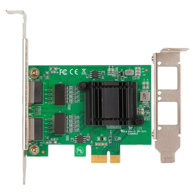 PCIE Adapter Card 10/100/1000Mbps Dual Port Network Card with Thin Bracket for