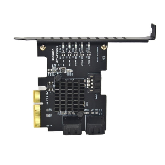 PCIE Expansion Card 5 Port for PCIExpress X4X8X16 Connection IPFS Hard Disk JMS585 Efficient