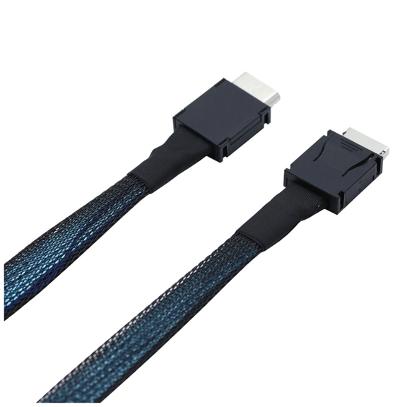 PCIE Oculink SFF 8611 4I to MINI SAS SFF-8611 4I Server Super Speed Cable Data Extension Cable Data Transfer Line 1m