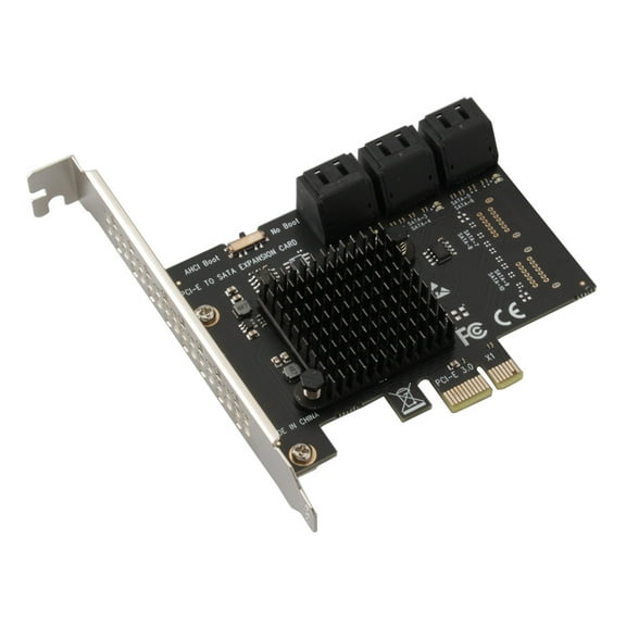 PCIE SATA 3.0 Expansion Card PCI Express to SATA Adapter HUB Controller 6 Ports