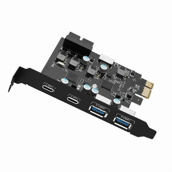 PCIE USB Expansion Card 2x USB C 2x USB A USB PCIE Card Motherboard Card