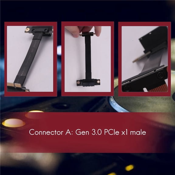 PCIE X1 Riser Cable Dual 90 Degree Right Angle PCIe 3.0 to Extension 8Gbps PCI Express 1X Card 10cm
