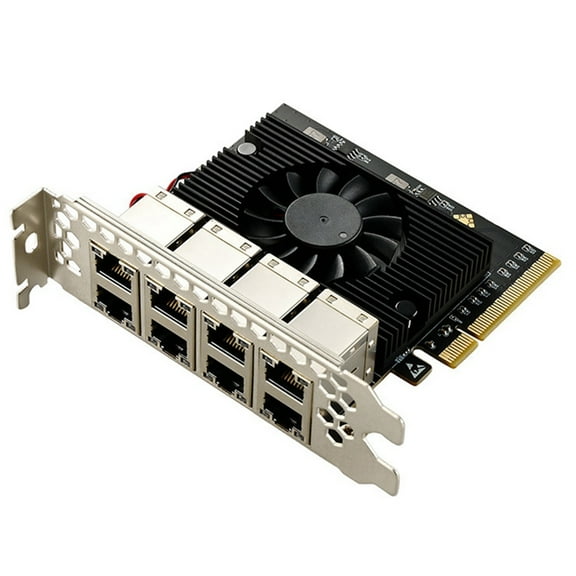PCIE X8 Ports Gigabit Ethernet Controller Card 1x 1000Mbps NIC RTL8111H Chips for Desktop Industrial Camera Control
