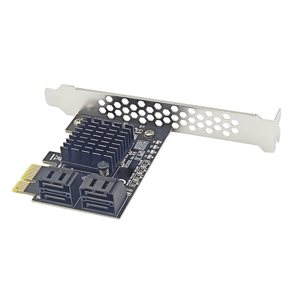 PCIE to 4 Port SATA3.0 Adapter PCIE to SATA3.0 Expansion Card 4 Port SATA3.0 Expansion Controller Card Adapter 6Gbps