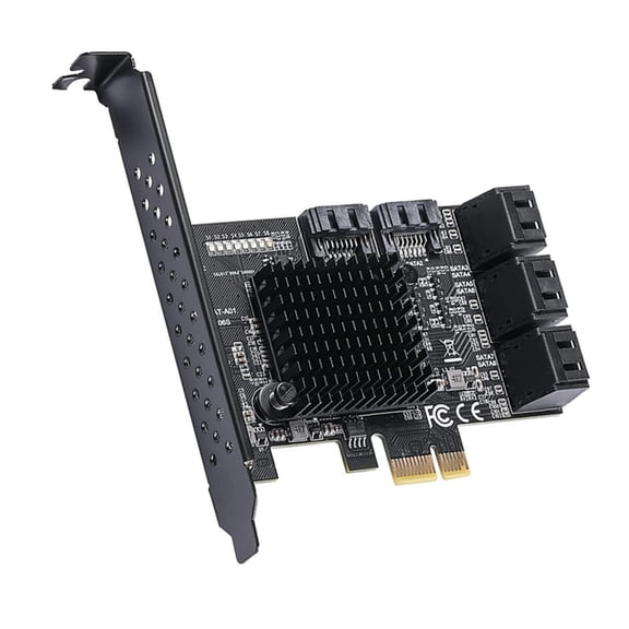 PCIE to 8Port SATA3.0 Controller Expansion Board 8-Port SATA3.0 Interface Expansion Card 88SE92xx+JMB5XX
