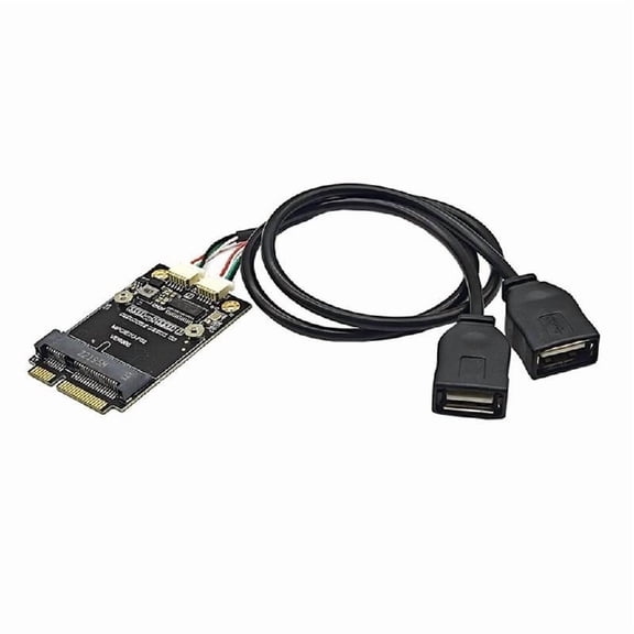 PCIE to Double USB 2.0 Adapter Expansion Card Replacement for Desktop Laptop