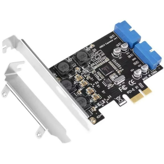 PCIE to Internal 2 Port 19Pin Header 4 Port USB 3.0 Expansion Adapter Card 5Gbps TAPDRA Spare Part