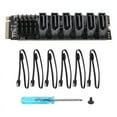thumbnail image 1 of PCIE to SATA 6Gpbsx6-Port Expansion Card+SATA Cable M.2 MKEY PCI-E Riser Card M.2 NVME to SATA3.0 ASM1166 Support PM, 1 of 8