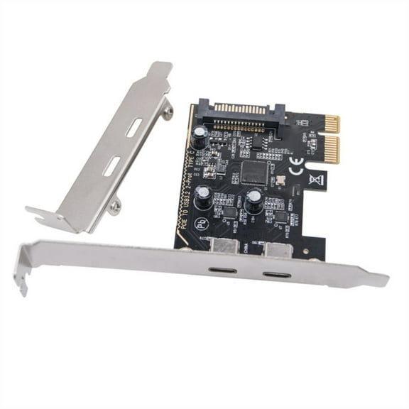 PCIE to USB 3.2 GEN1 Expansion Card 5Gbps 2 Port Type C USB 3.2 GEN1 Card USB