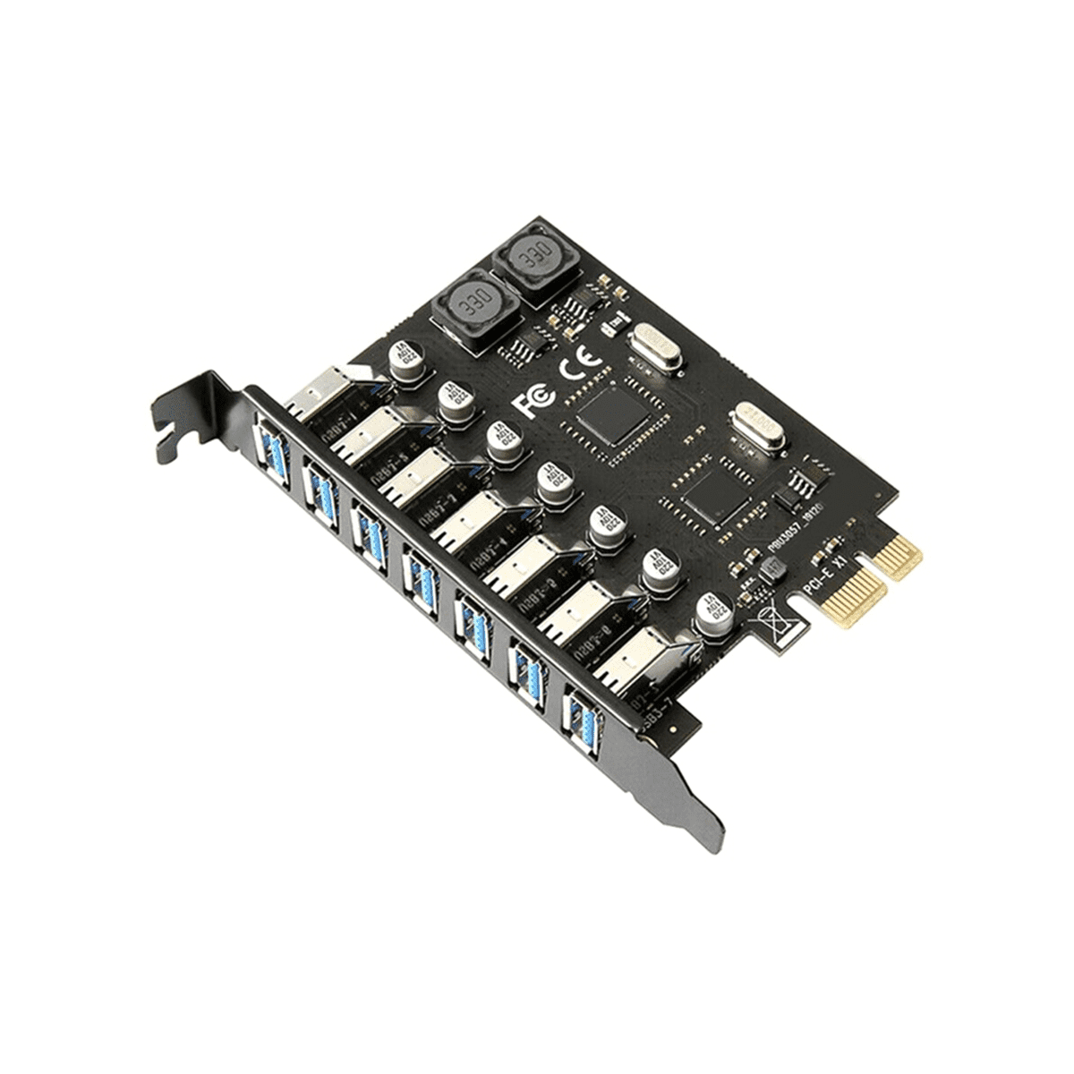 PCIE to USB3.0 Adapter Card 7 Port USB 3.0 PCIE Desktop Computer
