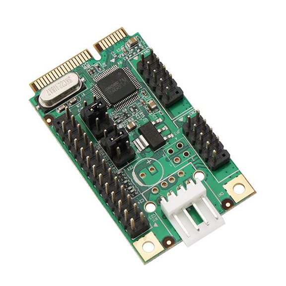 PCIe 1 Parallel Port to 2 Ports I/O Controller Card PCI-e to RS232 DB25 DB9 COM Adapter WCH382L Chip