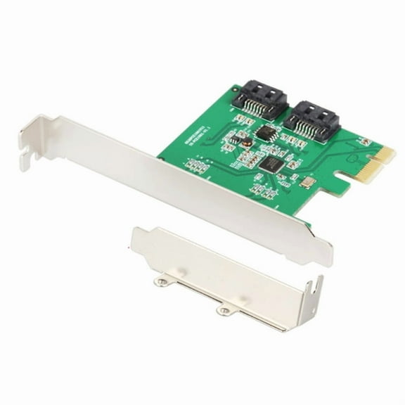 PCIe 2Port SATA3.0 Controller Card Supports RAID0/12 Port Solid Disk Expansion Enhances Data Storage and Backup 6Gbps