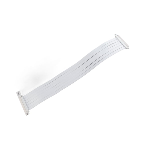 PCIe 3.0 x16 Riser Cable - 90 Degree Flexible Extender, Graphics Card Extension Port, High-Speed, White, 60cm / 23.6in