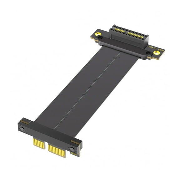 PCIe 4.0 Risers Extender Cable with Double 90Degree Bends for Computer Upgrades