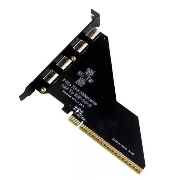 PCIe 4.0 X16 Expansion Card 4 Port PCIE X4X4X4X4 to OCulink SFF 8612 Splitter