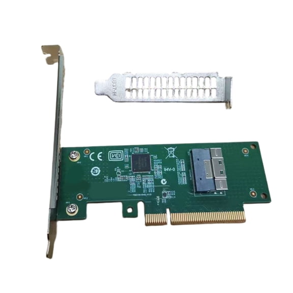 PCIe 4.0 X8 to SFF-8654 X8 NVMe Adapter Data Transfer Host Controller Expansion Card Add On Cards Adapter for Desktop PC