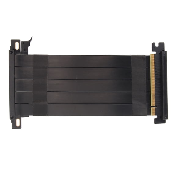 PCIe 4.0 x16 Riser Cable - 50cm/19.7in High-Speed, Flexible, Double-Sided 180-Degree GPU Extension for RTX 4090 and RX 7900 XT - Black