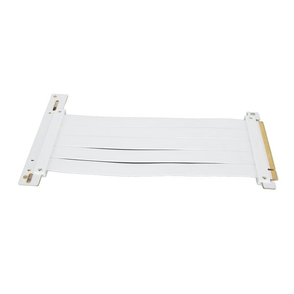 PCIe 4.0 x16 Riser Cable - High Speed 90 Degree GPU Extension Card for RTX 4090, Flexible 20cm / 7.9in Extender, White
