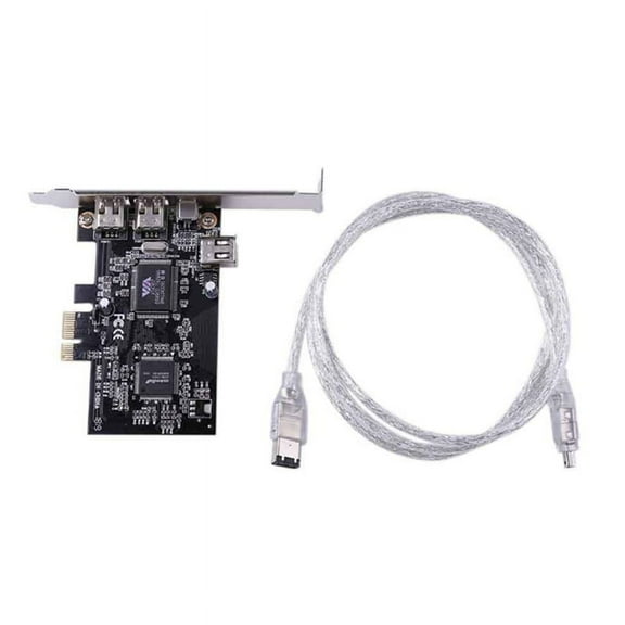 PCIe 4 Port (3X 6Pin+1X 4Pin) Firewire 800 IEEE 1394 Adapter Card High Speed 800Mbps Free 6Pin to 4Pin Cable