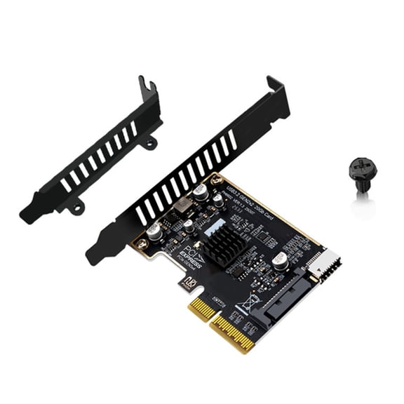 PCIe 4X To USB 3.2 Gen 2 Front Panel Converter 20Gbps Fast Speed Adapter 4 Layer Circuit Board Durability
