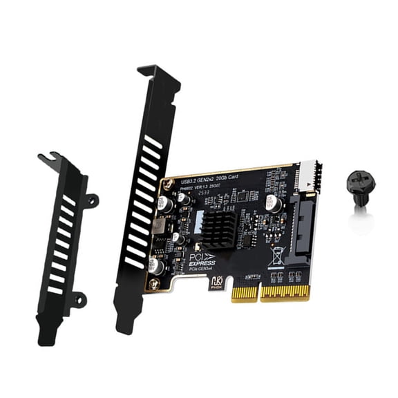 High-Speed PCIe 4X USB 3.2 Gen2 Front Panel Adapter 20Gbps Type-E 4-Layer PCB Design