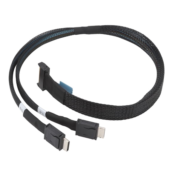 PCIe 5.0 MCIO 8i to Dual Oculink SFF 8611 4i Server Data Cable 32GT/s 50cm / 19.7in High Speed Connection Cord