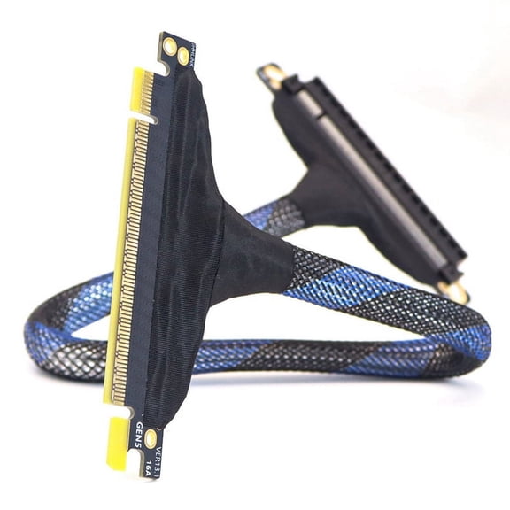 PCIe 5.0 X16 Extension Cable PCI-E Gen5 High Speed Lossless Cable GPU Extension Cable for RTX5090 Graphics Card 50cm