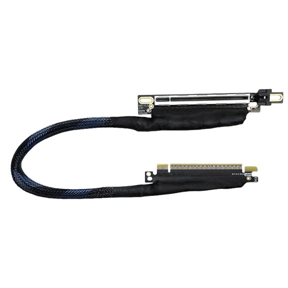 PCIe 5.0 X16 GPU Extension Cable 270 Degree Flexible Braided Cord Left Entry For Fast Speed Graphics Card Stability
