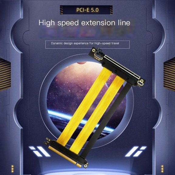 PCIe 5.0 X16 Riser Cable for 50/40/30 Series Vertical GPU 90 PCI Express 5.0 Graphics Card Extension Cable 20CM