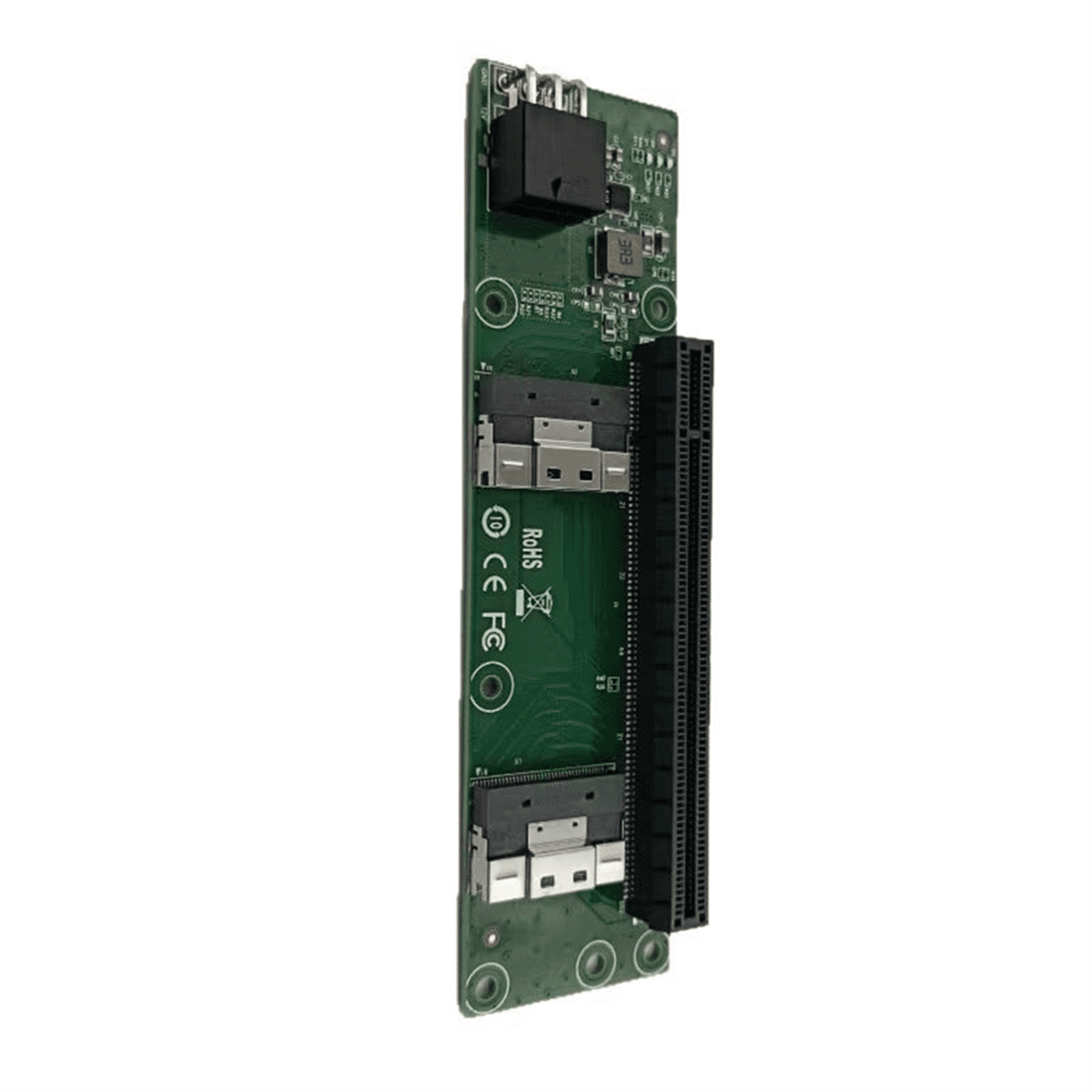 PCIe 5.0 X16 to MCIO 8i Adapter Card 2-Port SFF8654 X8 to PCIe X16 Slot ...