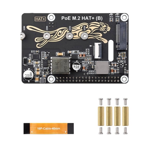 PCIe Adapter Module For RPi 5 Power over Ethernet Function NVMe Solid Disk Board