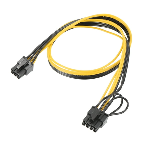 PCIe Cable 6 Pin Male to 8 Pin (6+2) Male GPU Power Supply Cable PCI Express Power Adapter Cable 520mm/20.5"