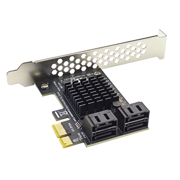 PCIe Card 4 Port Controller Expansion Card with Standard Profile Bracket 6Gbps PCIe to Host Controller