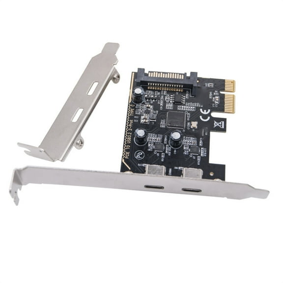 PCIe GEN1 USB 3.2 Card ASM1042 Internal Expansion Card Controller 2 Port Type C USB 3.2 Adapter PCIE Card for Desktop