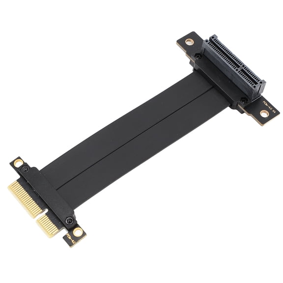 PCIe Gen 4.0 x4 Extension Cable 64-Pin 16Gbps Right Angle Male 90 Degree Female TPE Shielded for WiFi M.2 Sound Cards