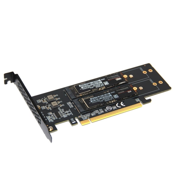 PCIe Gen4 X16 Card for 64Gbps Transfer NVMe Storage Expansion Easy Installation Cooling