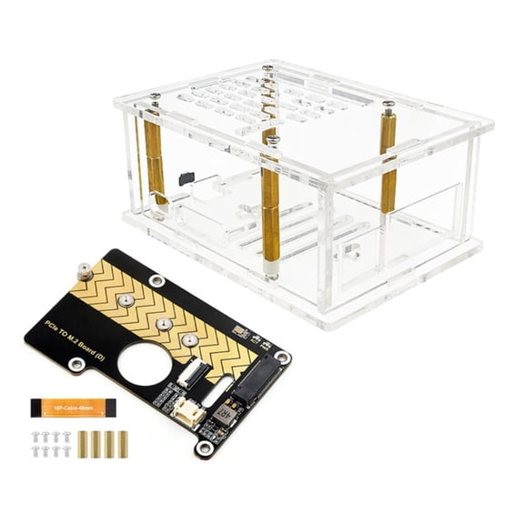 PCIe M.2 NVMe SSD Enclosure with/without Heatsink or Expansion Board Enhancing Performance for Raspberry Pi 5