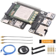 PCIe to MiniPCIe/Gigabit Ethernet/USB 3.2 Gen1 HAT, Compatible with 5, Supports MiniPCIe Interface 4G Module, High-Speed Networking, Include SIM7600G-H 4G Module