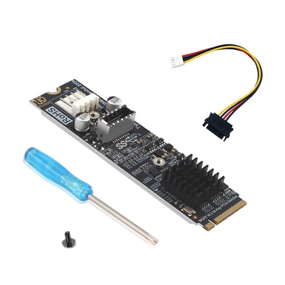PCIe NVME M.2 Solid Disk Expansion Card Fast Speed Data Transfer Type E 4Pin Power Support Adapter