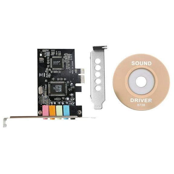 PCIe Sound Card 5.1, PCI Express Surround 3D Audio for PC with High Direct Performance & Low Profile Bracket