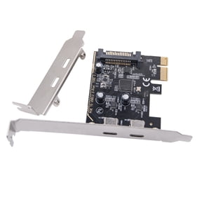 PCIe USB 3.2 GEN1 Card to 2 Port Type C ASM1042 Chip Expansion Card 5Gbps USB C PCIe Card PC Internal Adapter