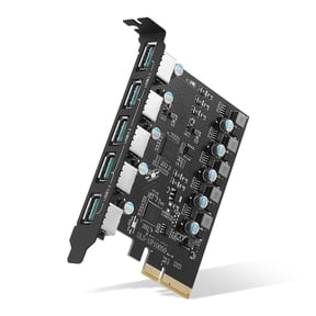 PCIe to USB 3.2 Gen 2 Extension Card with 10 Gbps 5 USB A Ports, PCI Express to USB A Adapter Card, PCIe USB Motherboard Card for PC Desktop, Support Windows 7/8/10 Mac OS Linux