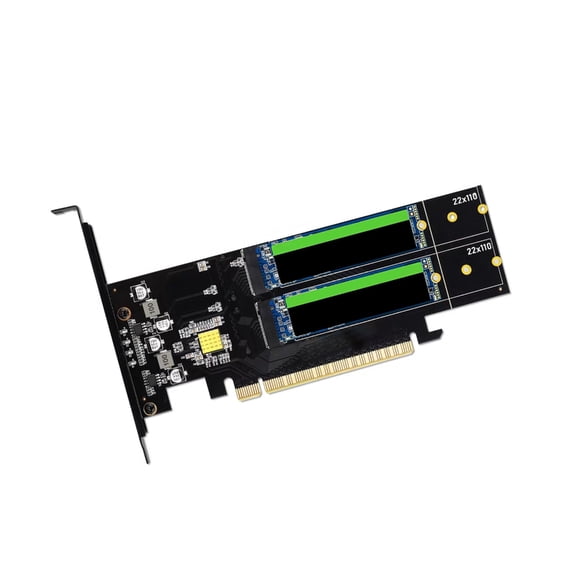 PCIe X16 NVMe Expansion Card for 22110 SSDs 64GT/s Fast Data Transfer Bifurcation