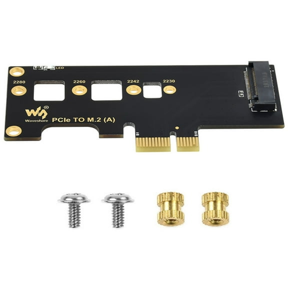 PCIe to M.2 Adapter for Raspberry Pi CM4 NVMe Protocol, LED Indicator, Faster Performance
