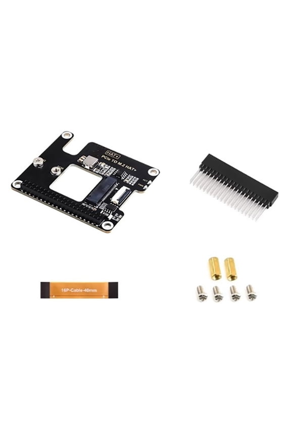 PCIe to M.2 HAT for Raspberry Pi 5 High-Speed Reading/Writing Dual LED Indicators Stable SSD Booting