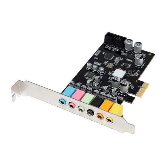 PCIe x1 7.1 Sound Card PCI-Express X1 PC Stereo Audio Adapter with CM6212 Chip for Gaming HD Audio for desktop Computers Supports Multiple Platforms