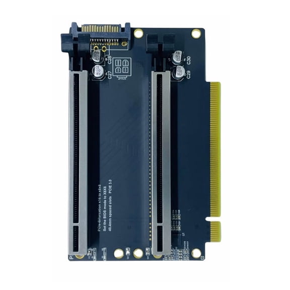 PCIe3.0 X16 to PCIEX8X8 Splits Adapters Support installing 2 PCIE Cards,Graphics Card, Networking Card